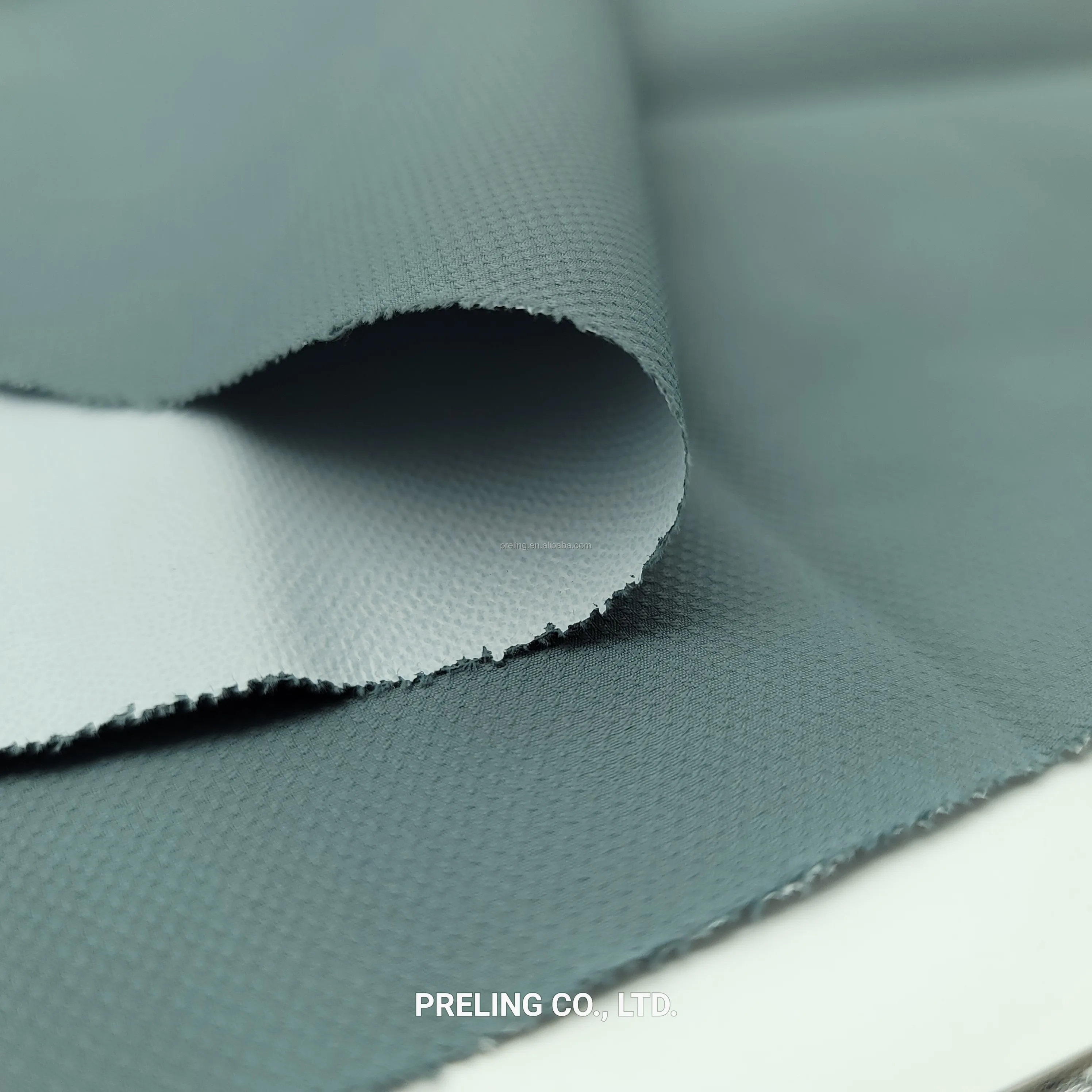 New Collection 50d Polyester Waffle Dot Dobby Fabric Pu Film Laminatad