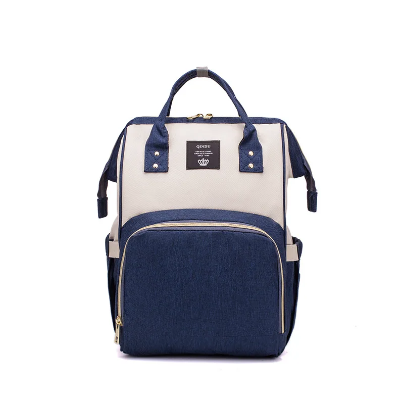 VKFOFEG Borsa Fasciatoio, Zaino per il Cambio del Pannolino, Zaino Mamma Multifunzione, Fasciatoio Portatile Neonato, Grande Capacità, Borsa Passeggino per Mamma e Papà