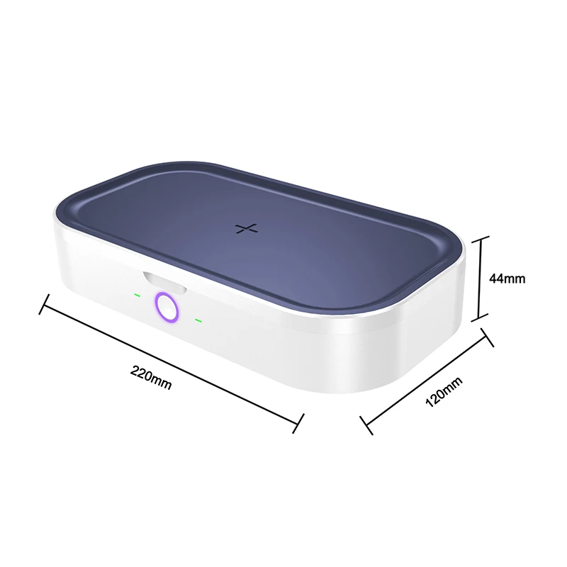 Мини-стерилизатор UVC, портативный Дезинфектор для сотового телефона, светодиодный стерилизатор с беспроводным зарядным устройством