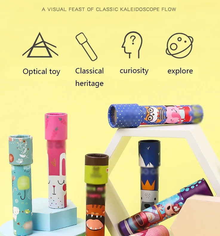 Классические ностальгические детские научные экспериментные игрушки, интерактивные обучающие игрушки для родителей и детей, калейдоскоп