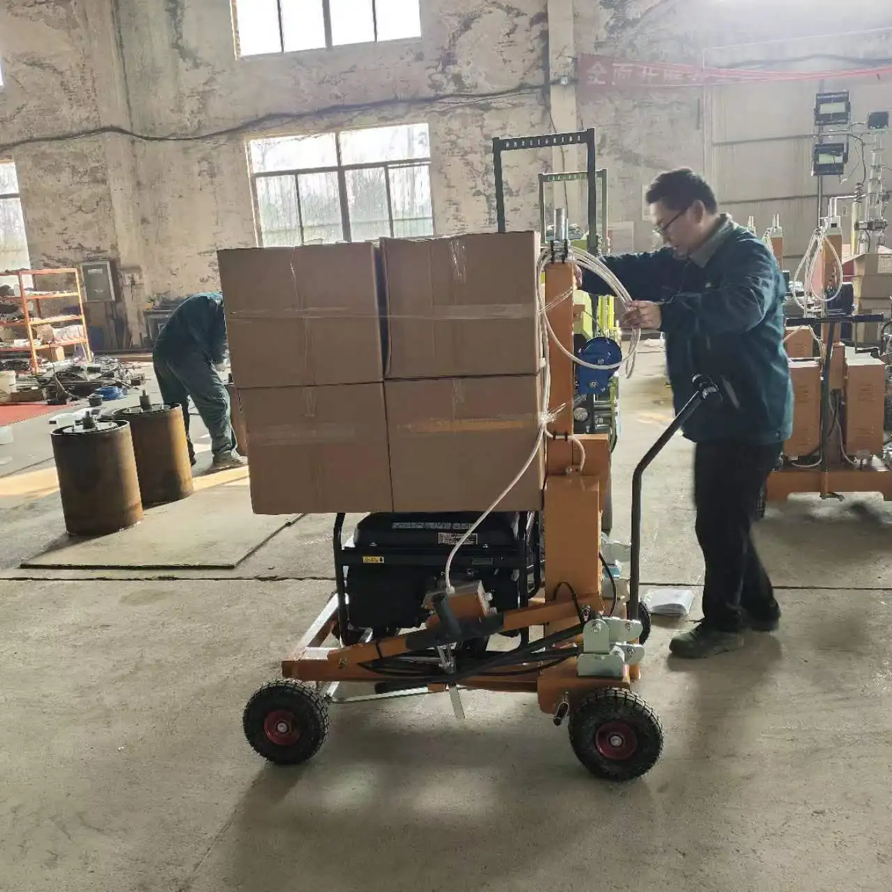 5M diesel Generator 4x1000W Mobile Light Towers Telescopic Mast Portable Outdoor Lighting Tower