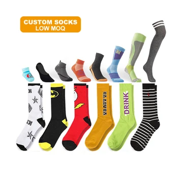 white OEM designer custom sock with logo design your own men crew socks private label bamboo cotton black sock sport for men