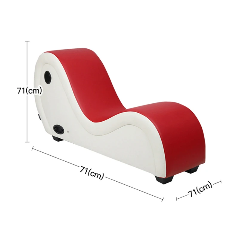 Hot selling ergonomic couples interactive romantic built in speaker red black white couples sex position sofa yoga chair-888060
