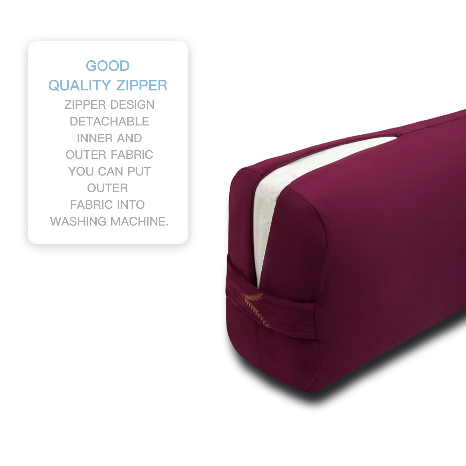 Экологически чистый хлопковый органический валик для йоги экологически прямоугольный большой