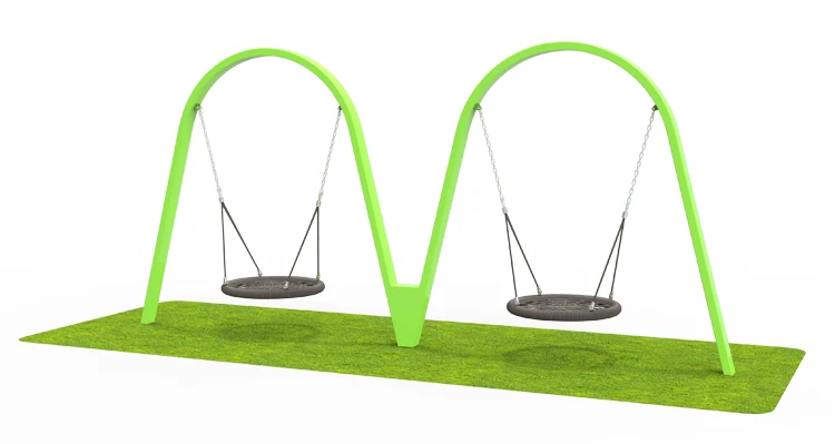 High-quality Children's Outdoor Metal Swing Set, Three-person Seat, Circular Swing, Large Outdoor Amusement Equipment