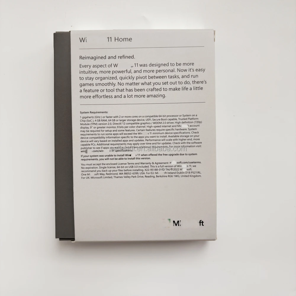 Win11 Home USB Retail Box - English Version with Lifetime
