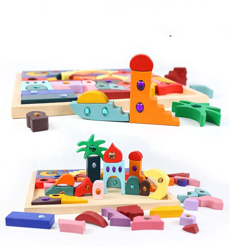 グリム木製レインボーおもちゃスパークリングマンダラオリエント