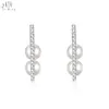 18K Solid White Gold