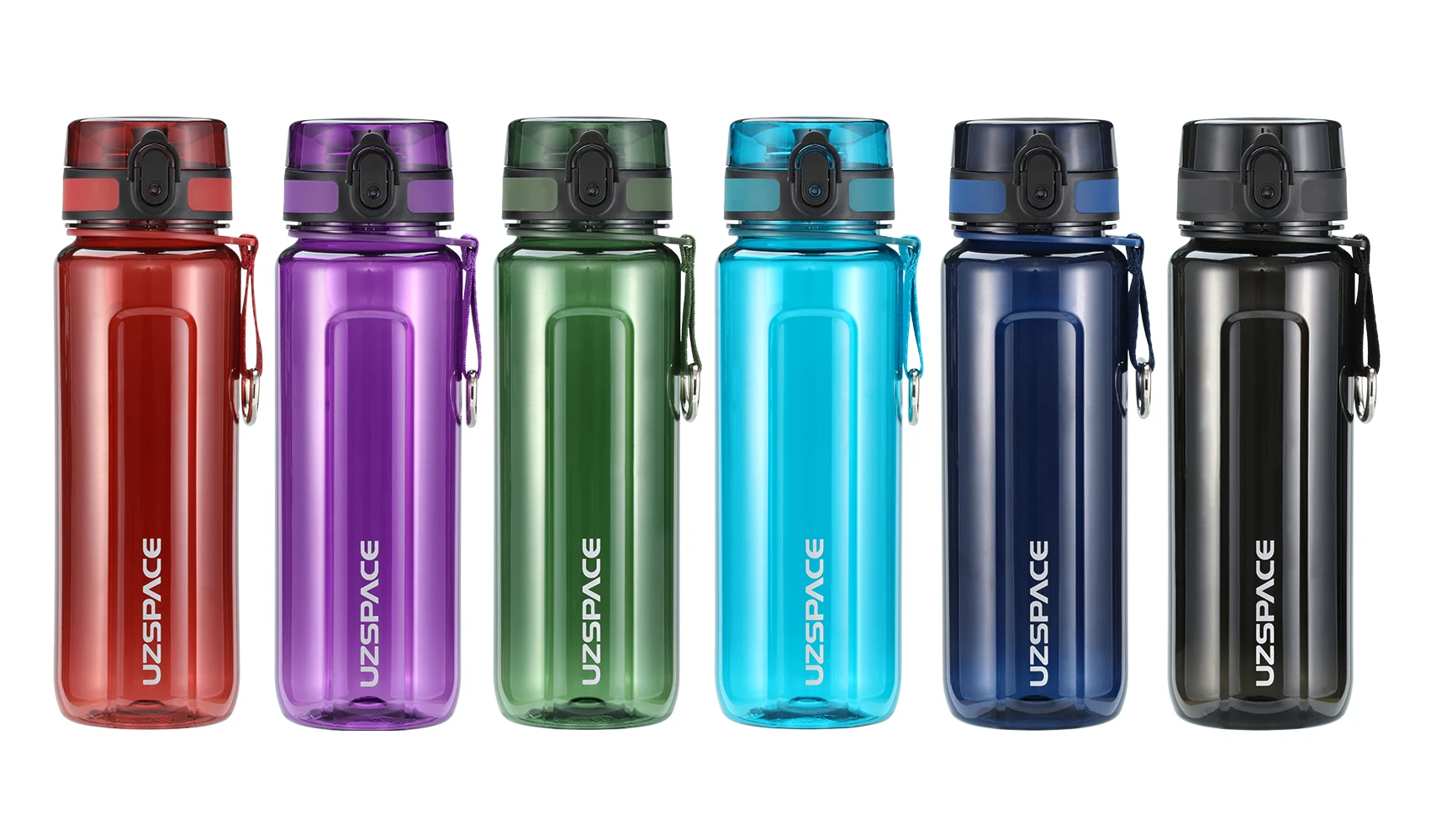 UZSPACE Clear Tritan Plastic & Dishwasher Safe BPA-Free Reusable Sports Water  Bottle Drink at the Gym, in the Car & Outdoors