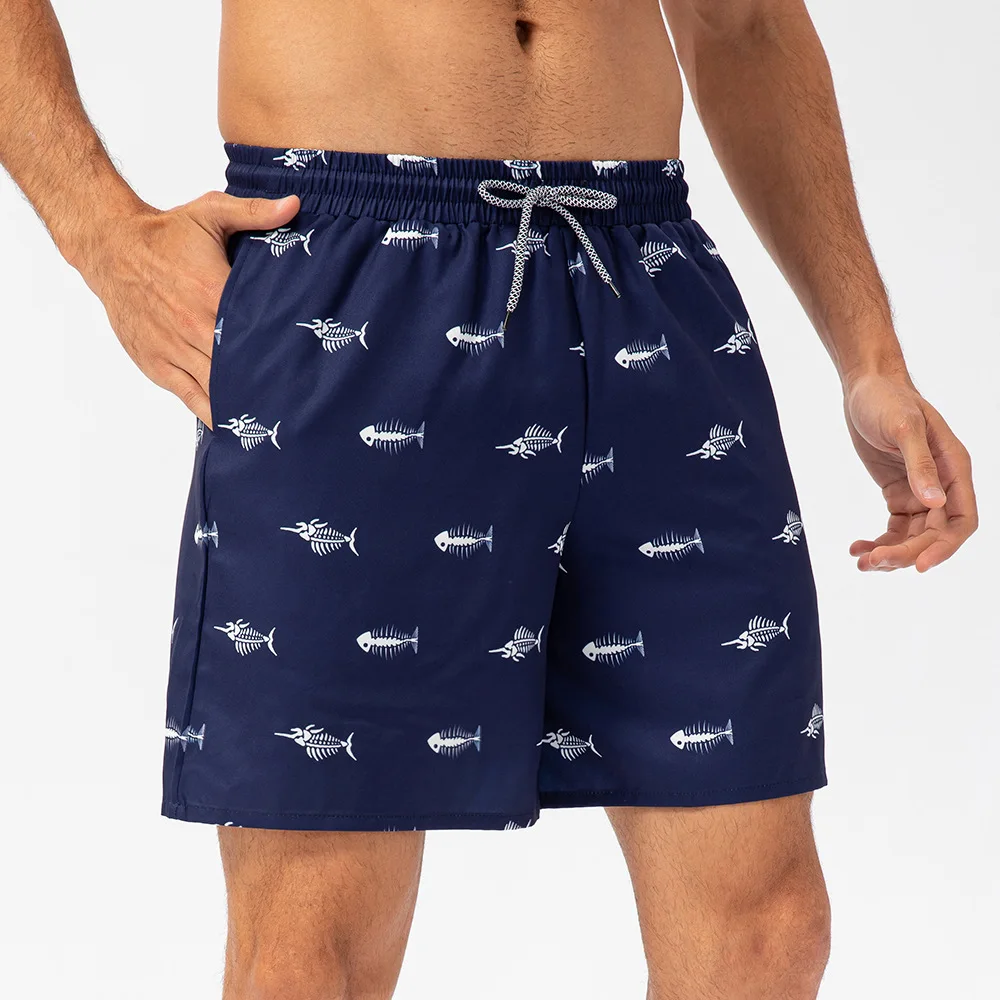 Atmungsaktive Badeshorts für Herren aus 100 % Polyester, schnelltrocknend, für den Sommer, mit Taschen515_voghion.com