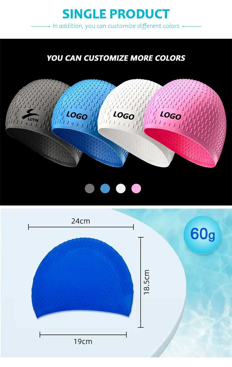 Wholesale High Elasticity Race Outdoor Sports Swimming Cap Custom Logo Bubble Swimming Cap Buy