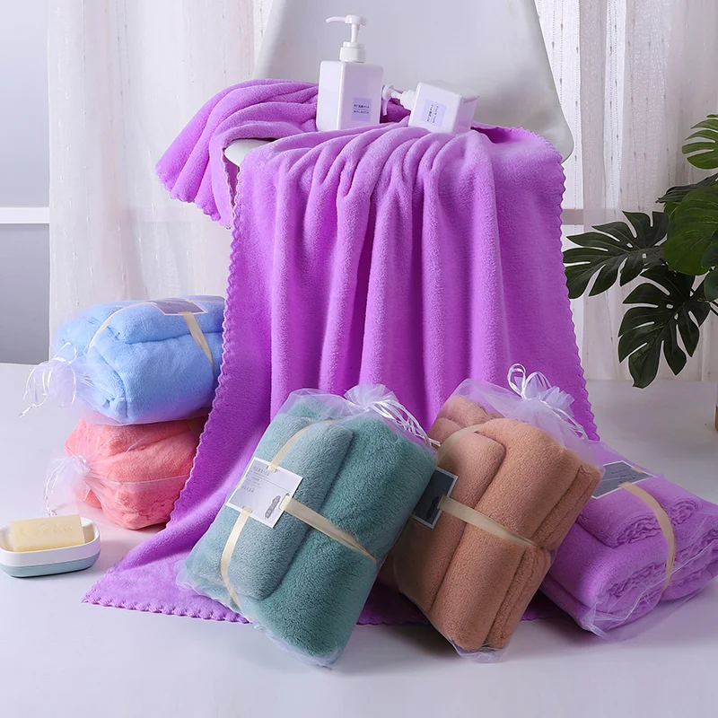 High Quality Bath Towel Set T Thick Coral Fleece Soft Absorbent Face Towel Bath Set Buy 3925