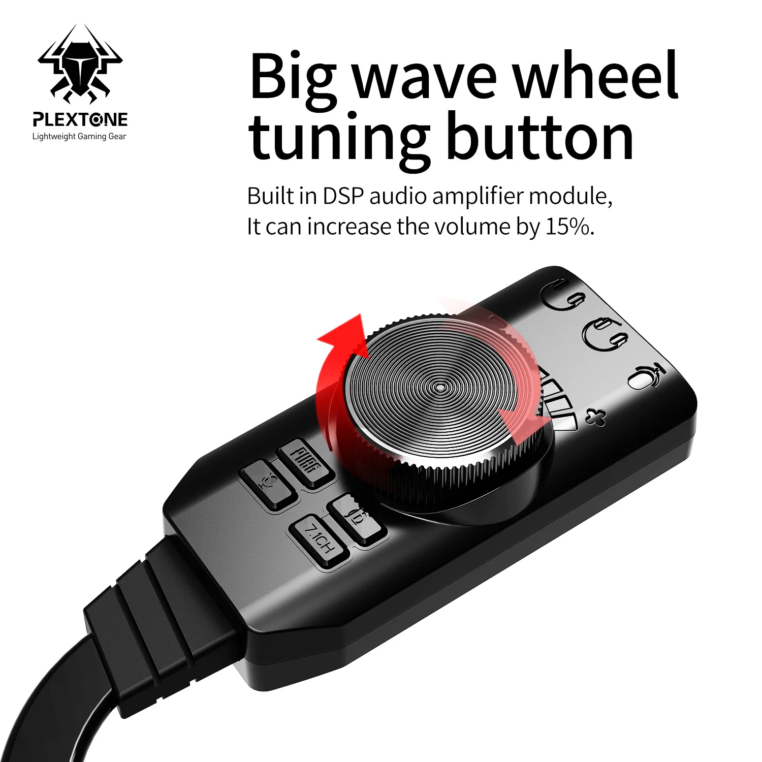 Виртуальная звуковая USB-карта Plextone 7,1 каналов, звуковая карта usb