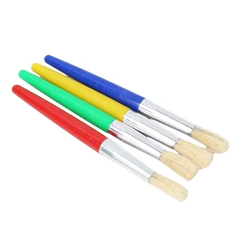 4pcs/set High Quality Candy Brushes New Paint Brush Oil Watercolor Painting for Children Gouache Drawing Art Supplies