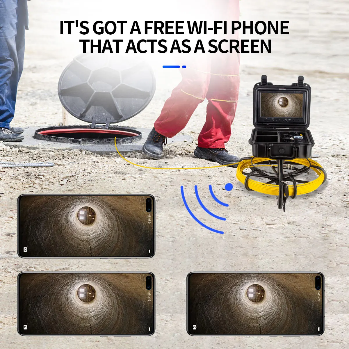 Best Video Pipe Inspection Camera 9 inch 1080p HD Screen  Drain Sewer Inspection systerm for Home pipeline&municipal projects supplier