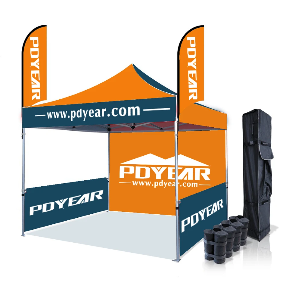 3x3 Promotional Folding Custom Print Event Awning Pop up Tent Display Party logo Wedding Marquee Gazebo Canopy Trade Show Tents