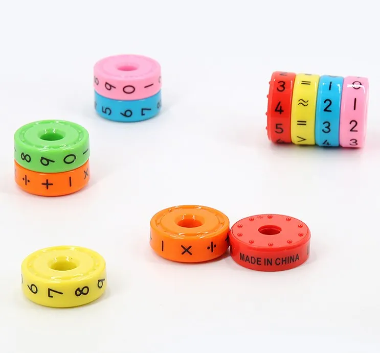 Креативные цилиндрические поворотные математические кубики, практичные магнитные присоски, простые математические Обучающие блоки, другие игрушки, материал для обучения