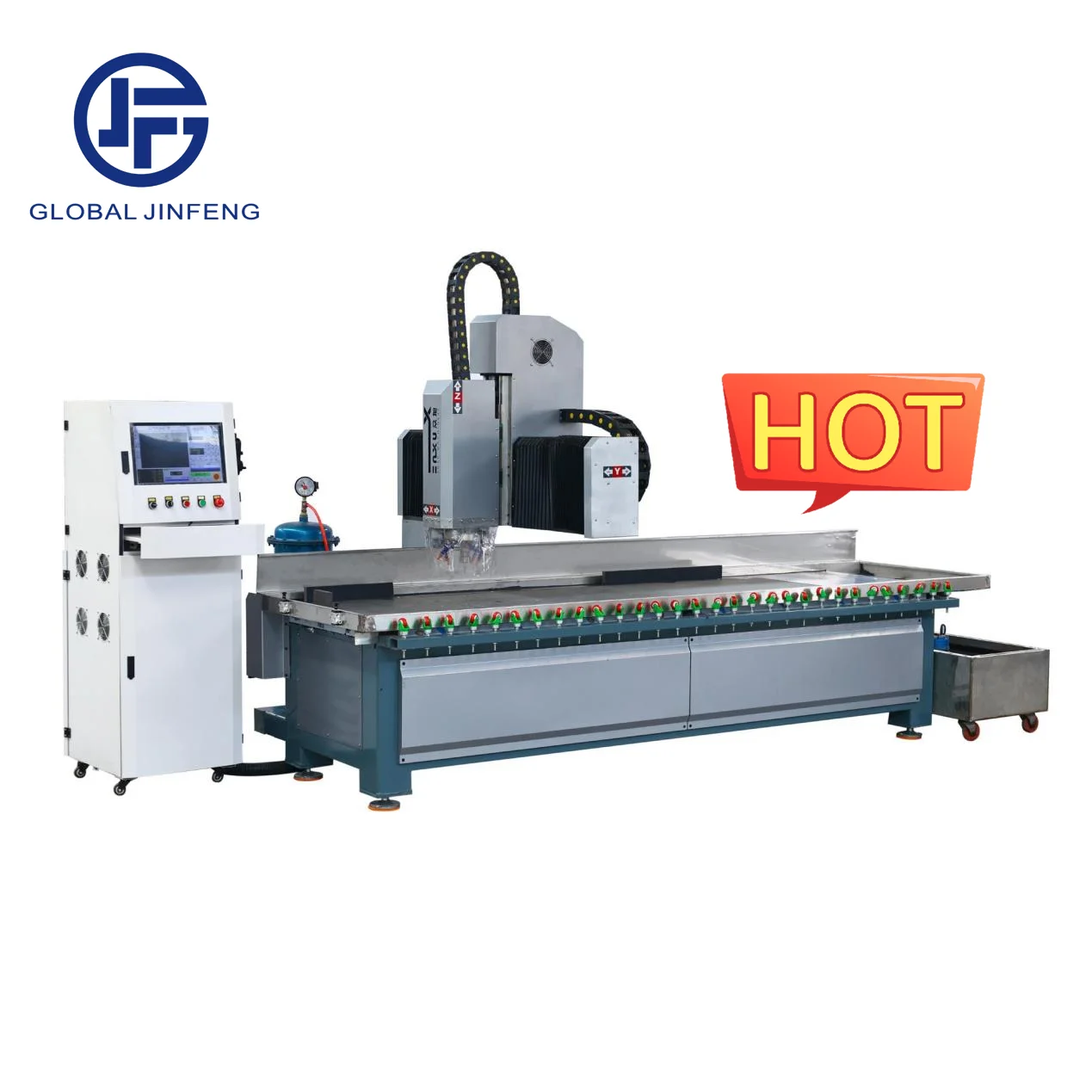 Automatic Glass Processing Machinery CNC Glass Working Center Vertical Drilling and Milling Machine