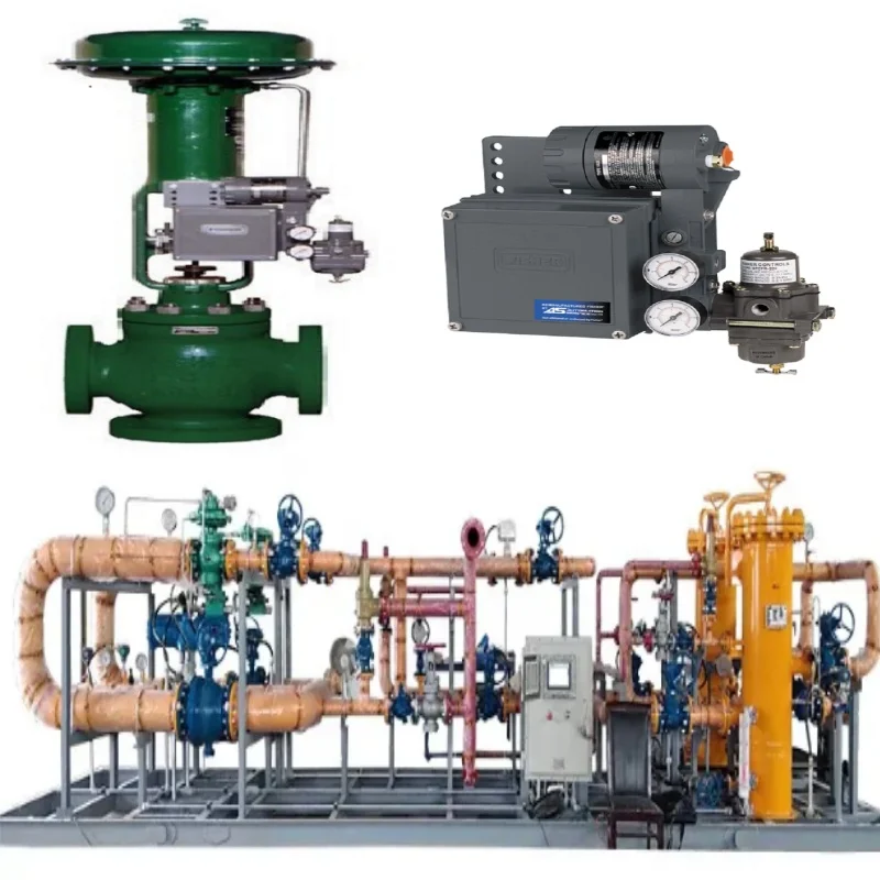 Valve Switching Skid with Fisher YD/YS Three-Way Cage-Guided Valves 3582i mechanical valve positioner with 667 pneumatic head