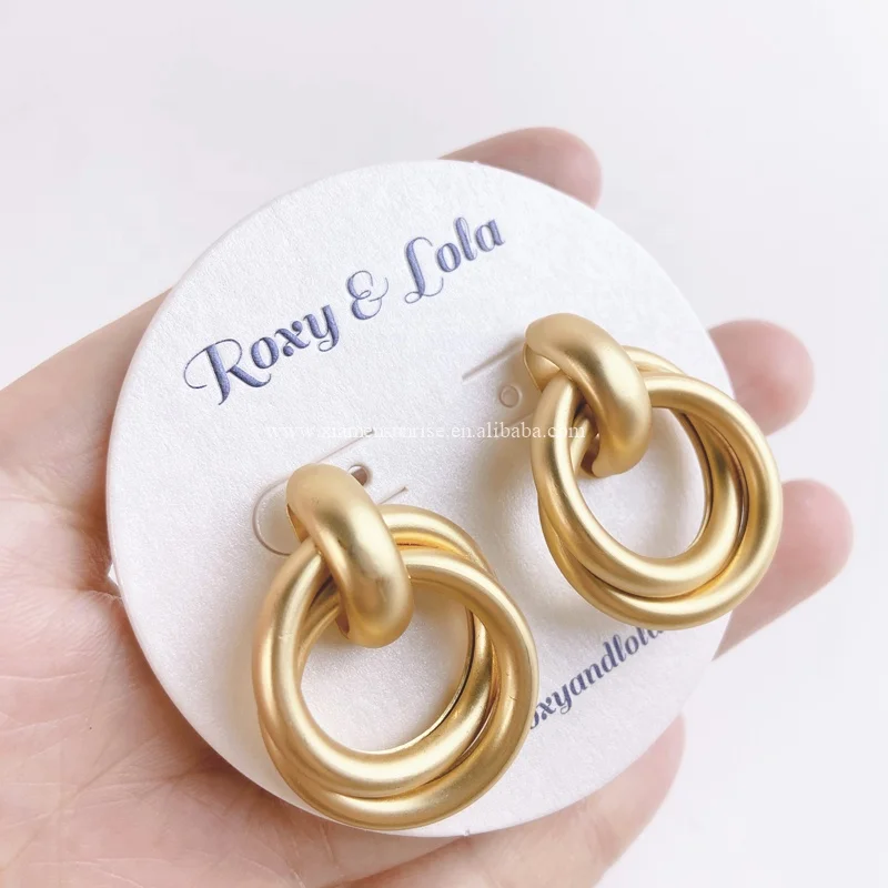 Custom Logo Print Earring Display Card Embossed Gift Cards