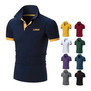 Hot Selling Design Polo Shirts Custom Logo Polyester Solid Color T-shirts Uniform Golf Polo Embroidered Polo Shirt for Men