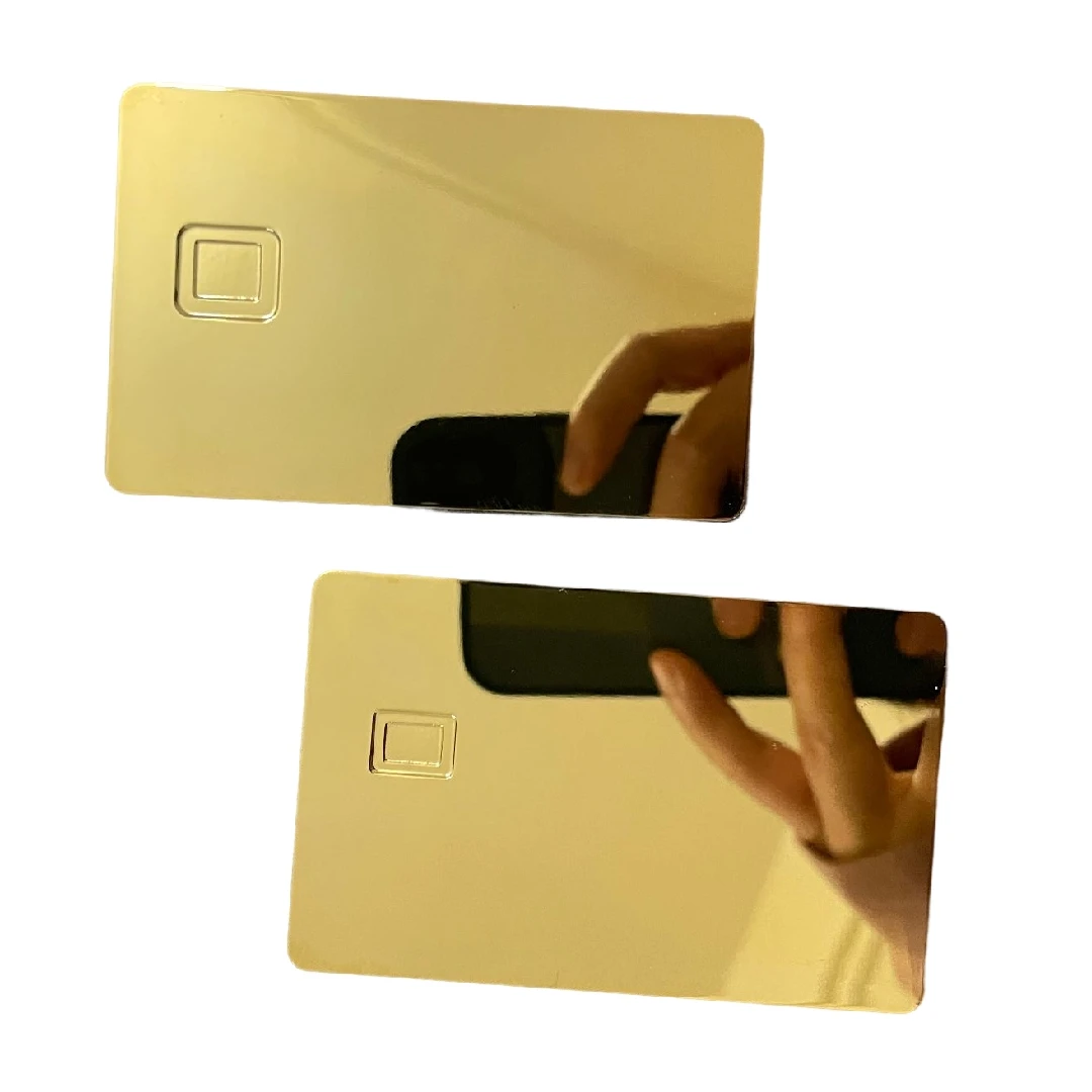 Customized 24k Mirror Gold Nfc Metal Debit Card - Oem