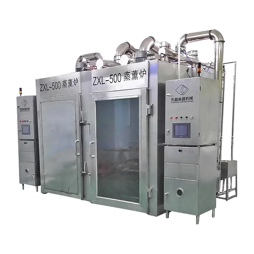 Commercial Automatic Smokehouse Steam Heated Cooking Drying Smoking Machine