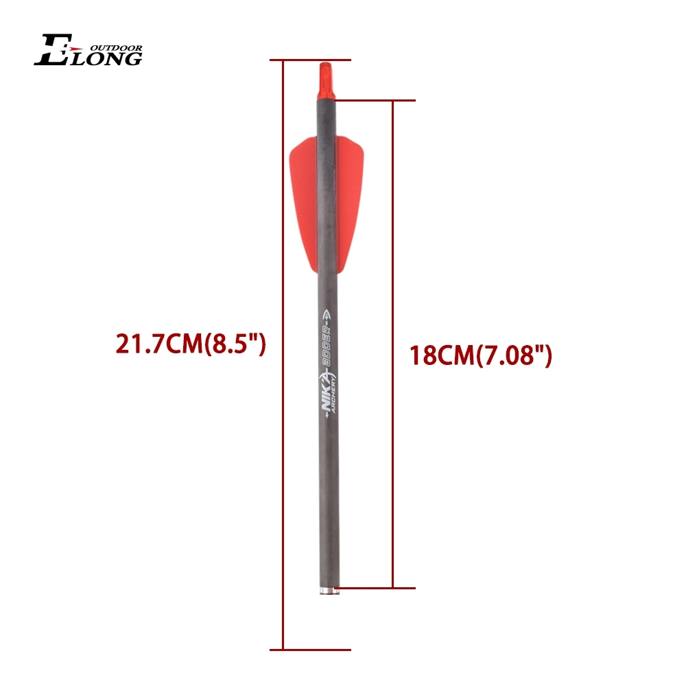 12pcs Pure Carbon Arrow Bolt 7.5 15 Inches Carbon Arrow Carbon Bolt