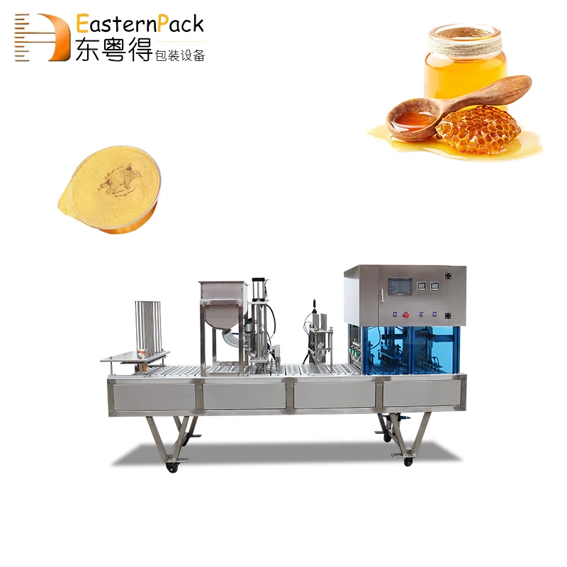 Multifunction Filling Vertical Form Fill Seal Clam Chowder Jelly Cup Water Bottle Disposable Glass Sealing Packaging Machine