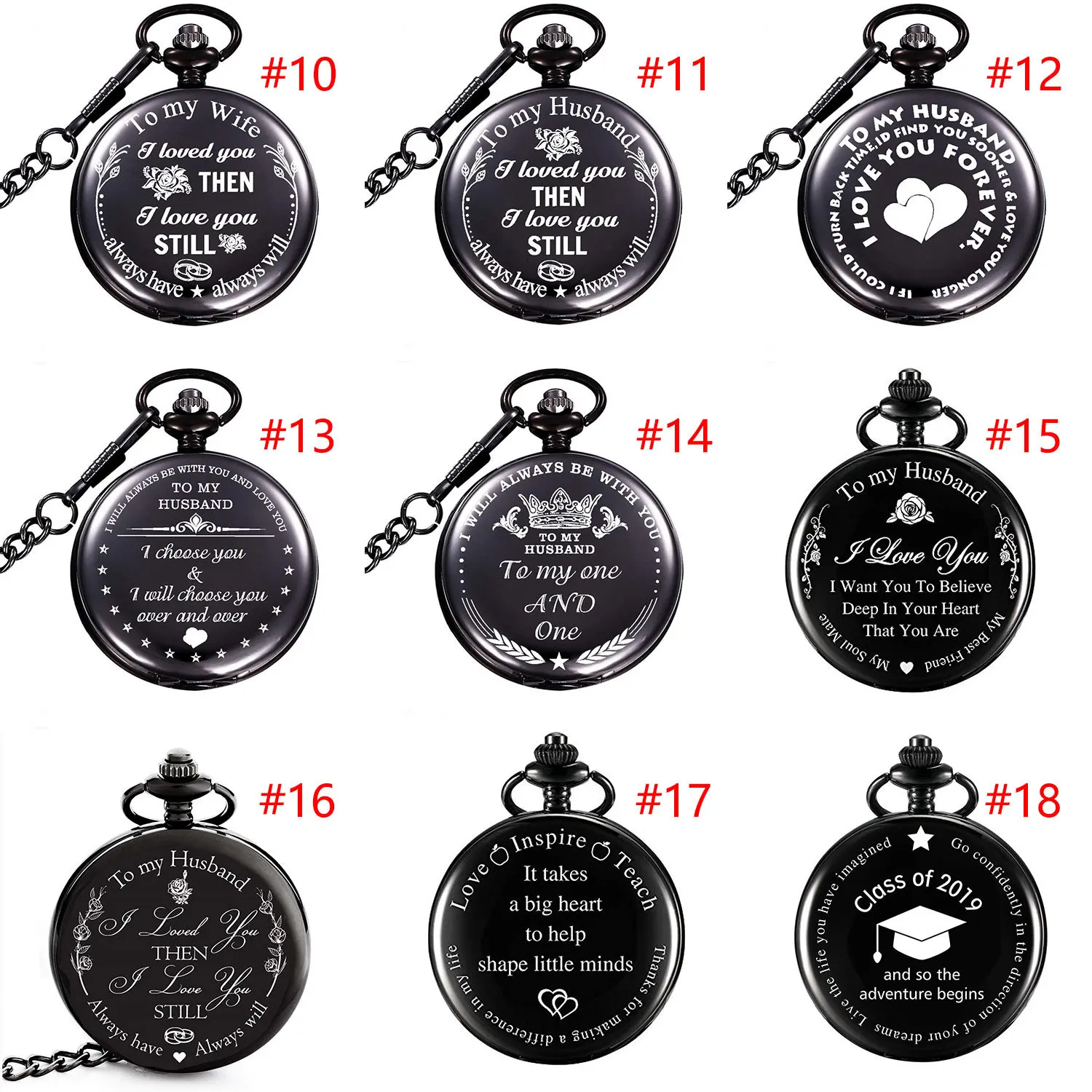 Индивидуальный подарок моей дочери классические гладкие винтажные кварцевые карманные часы с