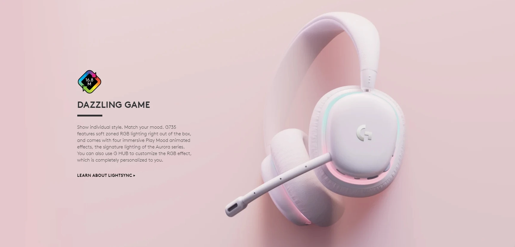 Logitech G735 Wireless Gaming Headset with RGB Lighting