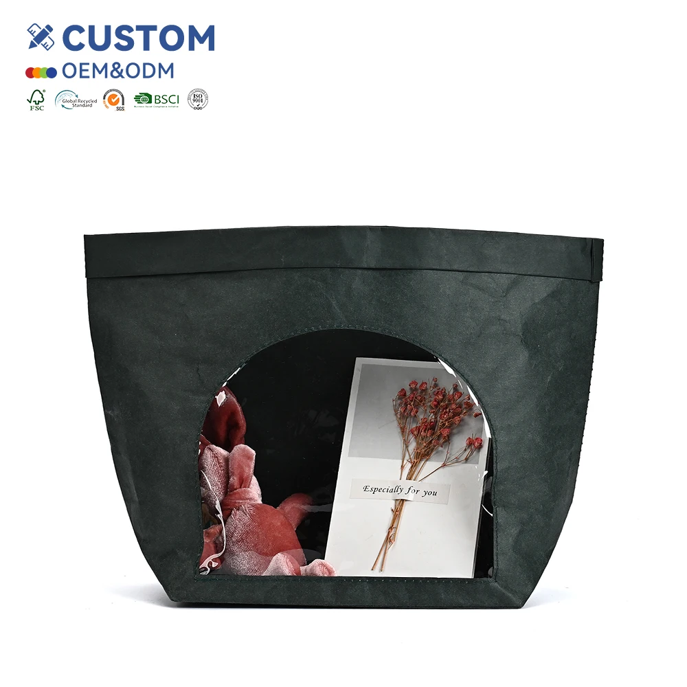 Best-Selling Custom Reusable Washable Kraft Paper Tote Case Protectors High Quality Letter Pattern Shopping Bags