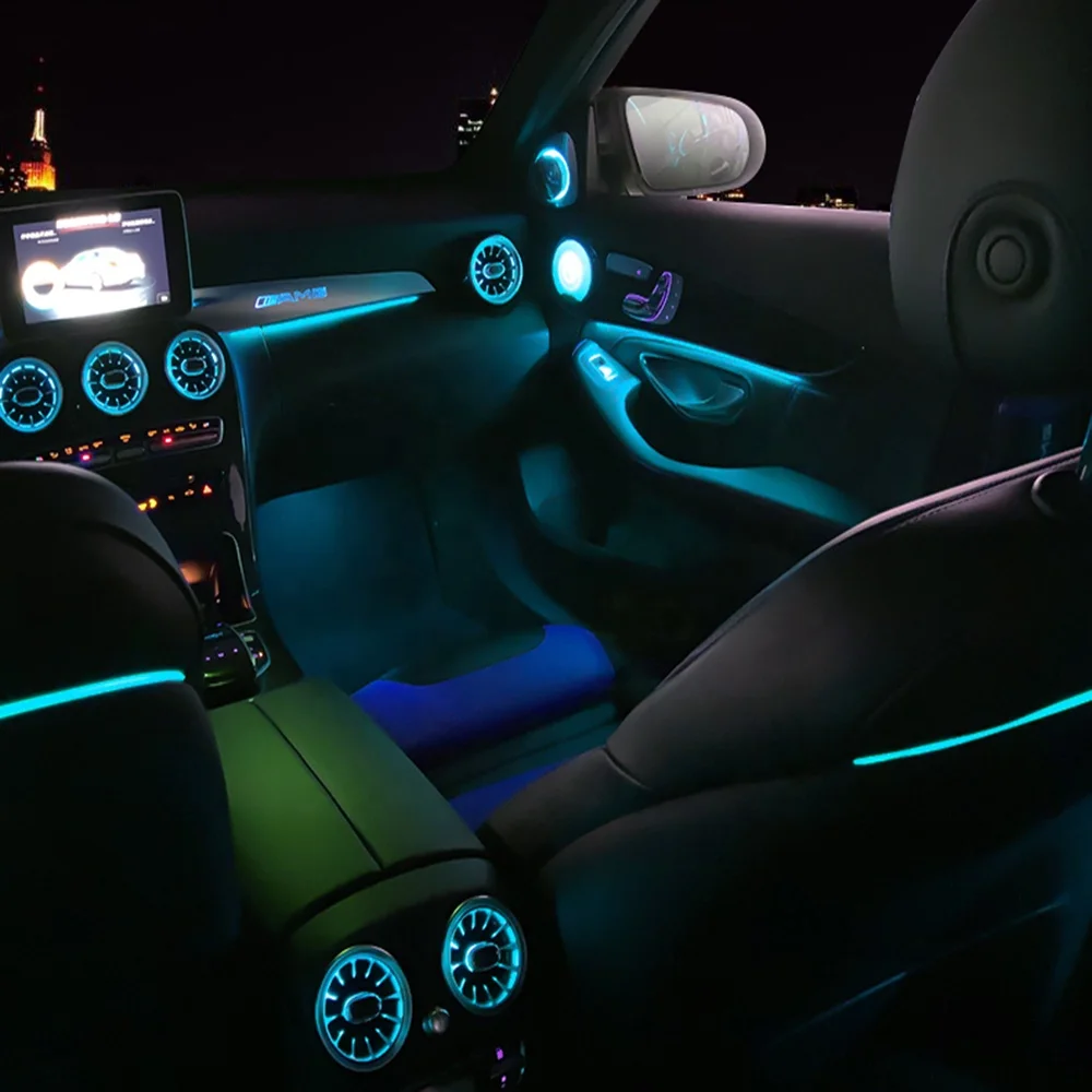ホットセール 車内雰囲気ライト LED 64色 W205 アンビエントライト