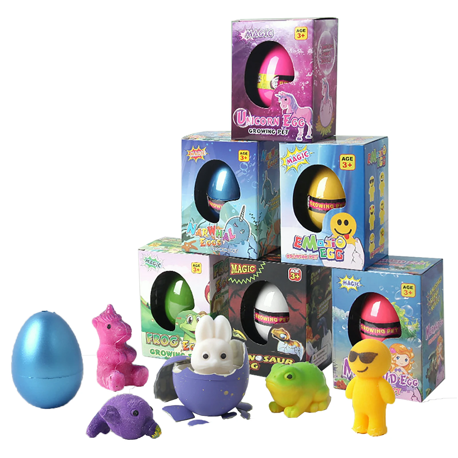 Surprising Little Yellow Duck Toy Shell That Dissolves in Water Hatches and Grows Like an Egg for Children Water-growing Toys