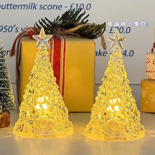 Christmas Ice Mountain Star Tree Night Light Creative Room Decoration Atmosphere Lamp Christmas Decoration Supplies