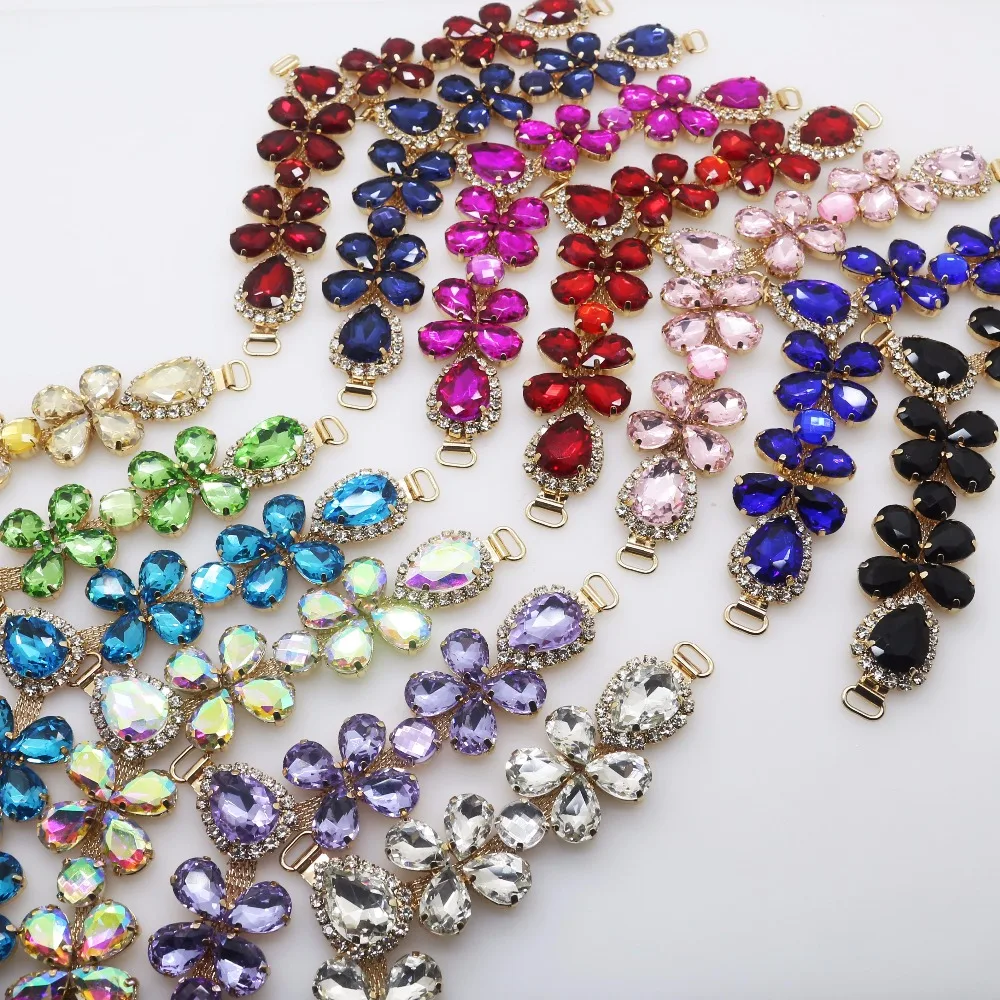 Fashion Vshaped Glass Rhinestone Shoe Chain Accessories For Flip Flops