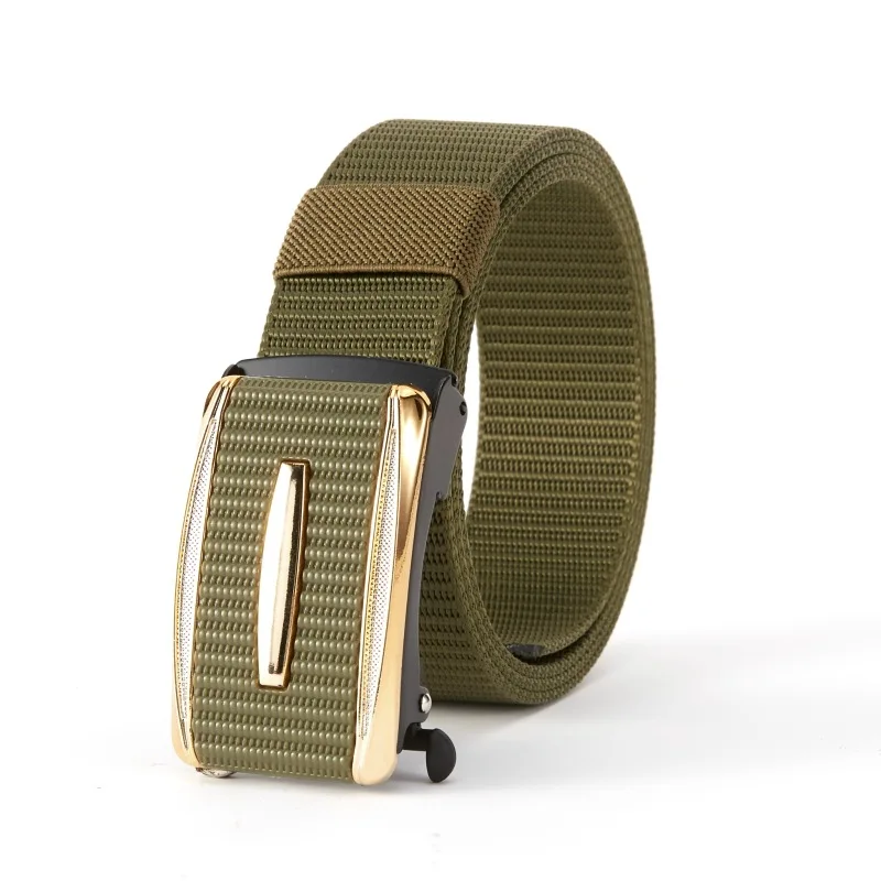 Custom High Quality canvas Strap Automatic Buckle Nylon Belt Male Tactical Waist Belt Men Canvas Fabric Belts