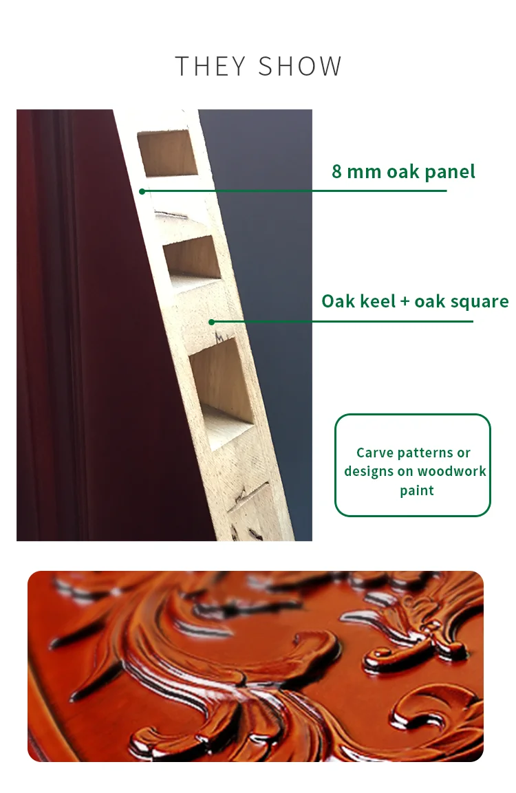 Factory direct sales paint door oak solid wood paint door classic Chinese style indoor door