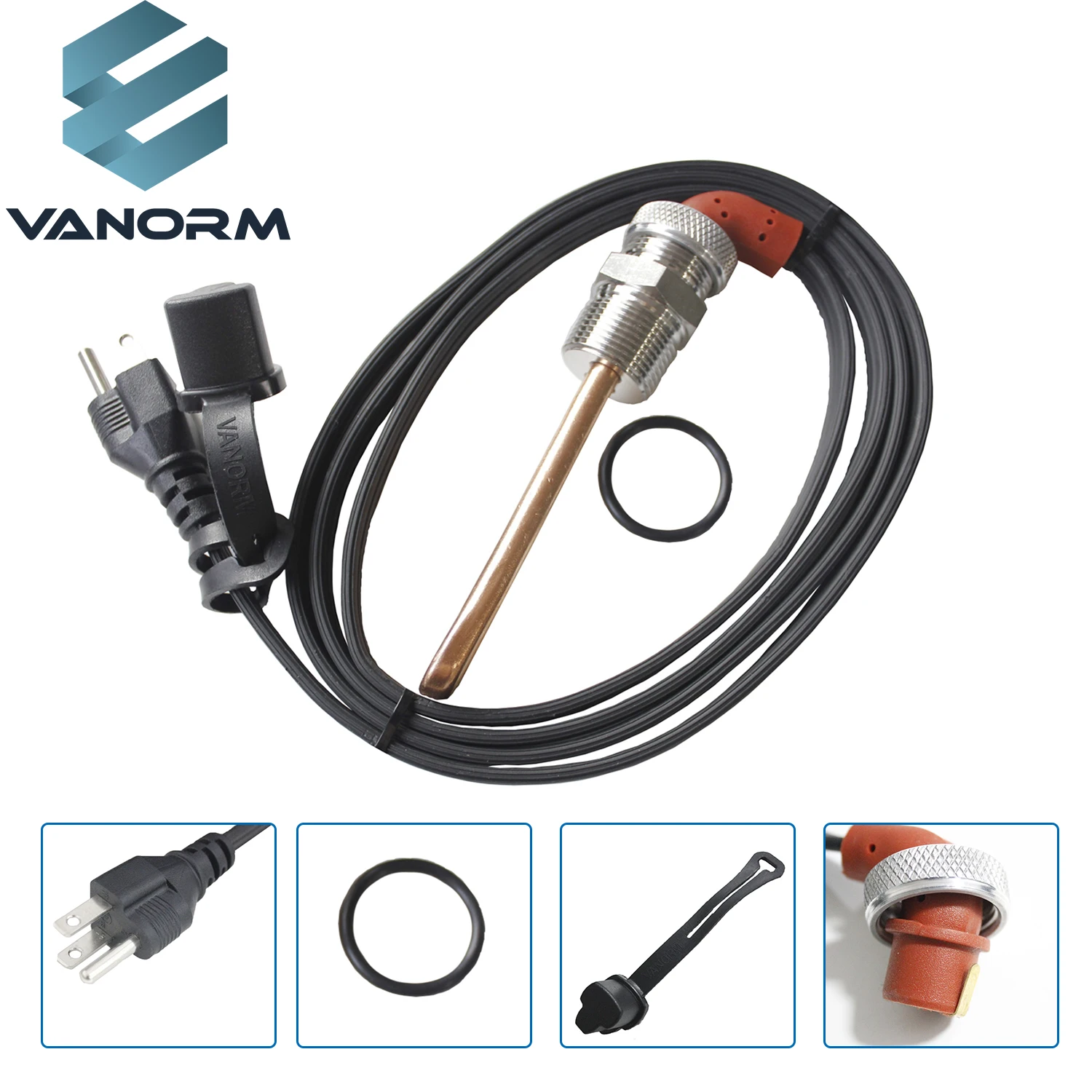 3500022 Engine Block Immersion Heater for Cu-mmins Die-sel Pa-ccar 5.9 6.7L Engine 3/4" NPT Thread 120 Volts 750 Watts