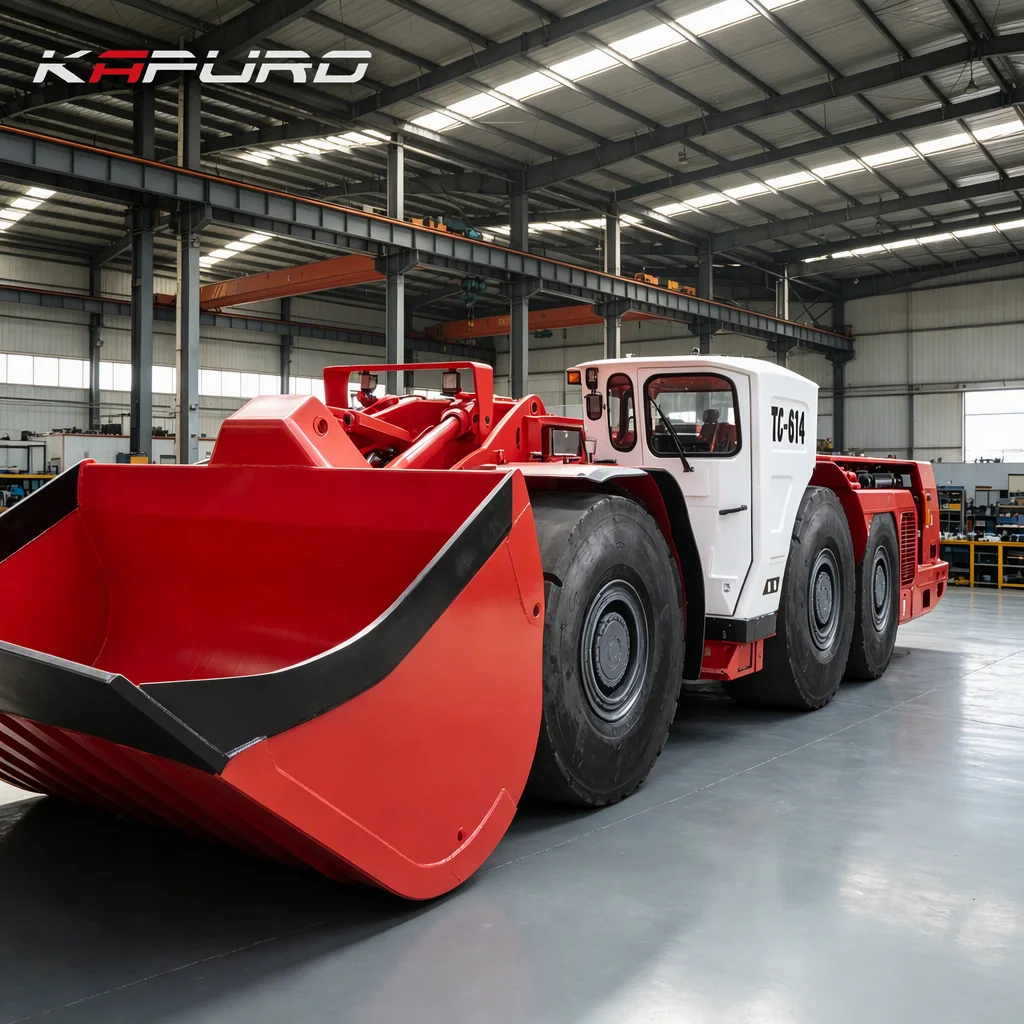 Kapuro TC-614 25T Mining Dump Truck Underground 6m Rear Dump Articulated Hauler 220kN Tractive 4x4 ROPS Cabin Fully Hydraulic