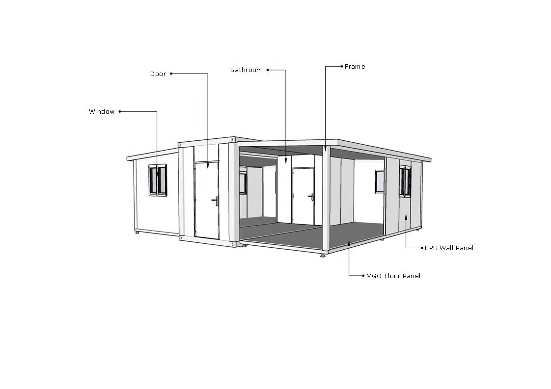 New Design 20Ft 40Ft Expandable Container Prefabricated House Prefab Flat Portable Home  Modular House 2 3 4 5Bedrooms