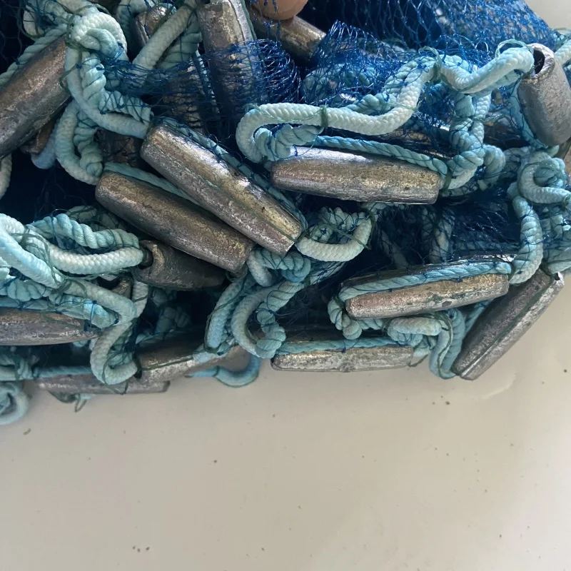1/4 Inch Nylon Cast Net Fishing Cage Double and Single Knots Made of PA Monofilament 1/4 Inch Nylon Cast Net Fishing Cage Double and Single Knots Made of PA Monofilament