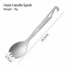 Grey Hook Handle Titanium Spoon