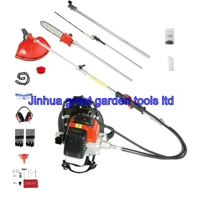Бензиновая щетка 52cc 4 в 1 для садоводства, многофункциональный набор инструментов, щетка, резак для живой изгороди, прочная машина для травы