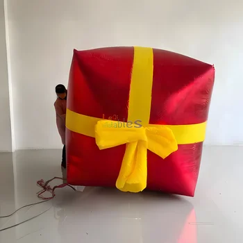 Festival Event Decoration Inflatable Christmas Gift Box Model Inflatable Christmas Box Balloon for Sale