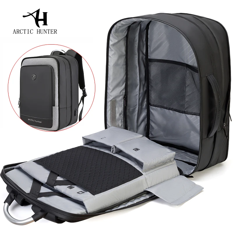 Arctic Hunter Extra Large Capacity Men Travel Waterproof Daypack Business Laptop Anti Theft Expandable Usb Charge Backpack