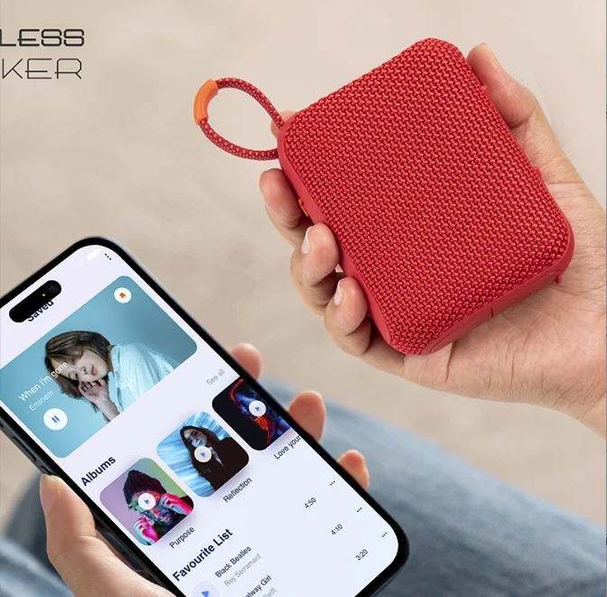 G04 Wireless Portable Waterproof Fabric Mini Bluetooth Speaker Portable with Deep Bass for Home Outdoor Travel