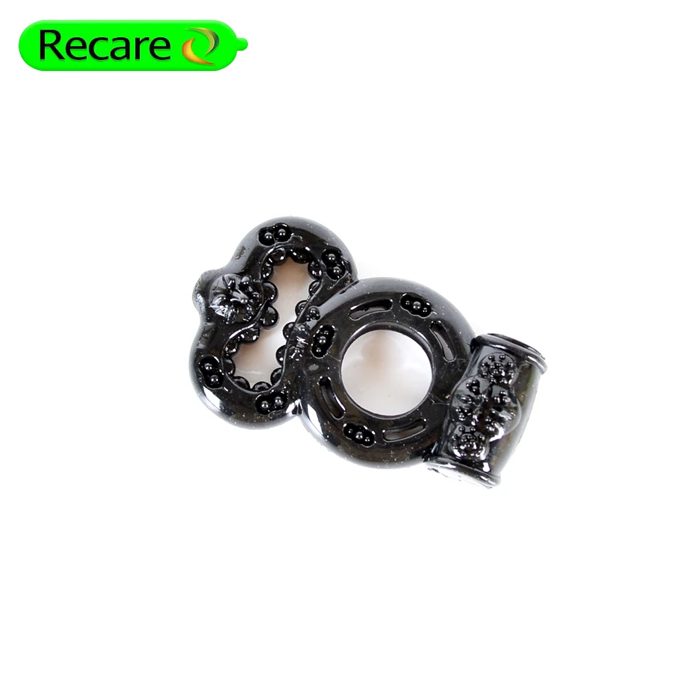 Vibrating Cock Ring Condom for Men - Silicone Sex Toy | Enhance