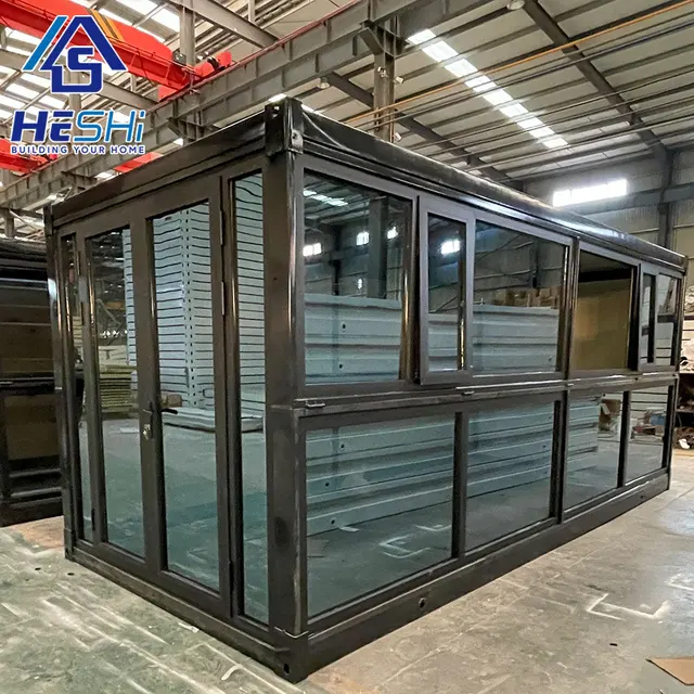 Wholesale Ready To Ship Prefabricated Folding Container House Waterproof Building Foldable Prefab Portable Mobile Tiny Home