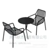1 table and 2 chairs (black) round design